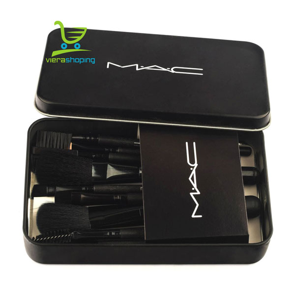 ست براش آرایشی MAC با جعبه فلزی 12 عددی - تصویر 2
