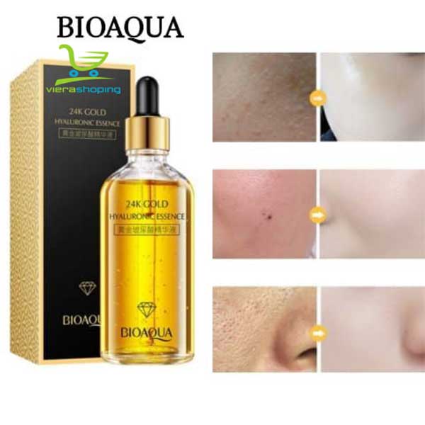 سرم صورت بیوآکوا مدل طلا ۲۴ عیار عصاره هیالورونیک اسید BIOAQUA - تصویر 3